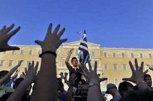 Greek ‘Indignants’ protest in front of the Greek parliament, June 19, 2011 in Athens (Photo: Louisa Gouliamaki/Getty)